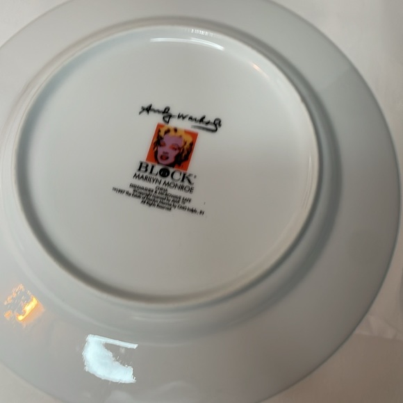 Vintage 1997 Block Marilyn Monroe Andy Warhol set of 4 salad plates - Picture 4 of 4